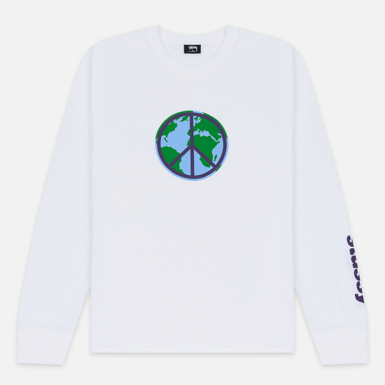 Мужской лонгслив Stussy World Peace White