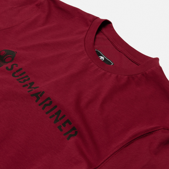 Мужской лонгслив Submariner Basic Logo Print Bordeaux