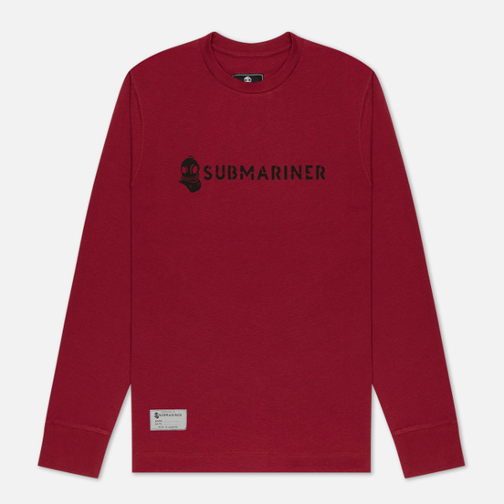 Мужской лонгслив Submariner Basic Logo Print Bordeaux