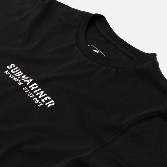 Мужской лонгслив Submariner Coordinates Logo Print Black