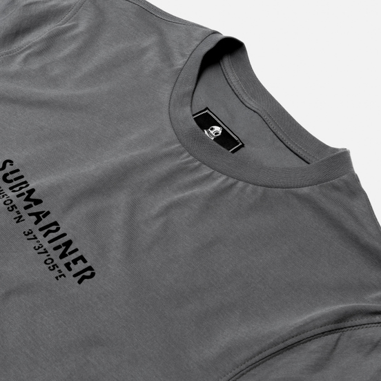Мужской лонгслив Submariner Coordinates Logo Print Grey