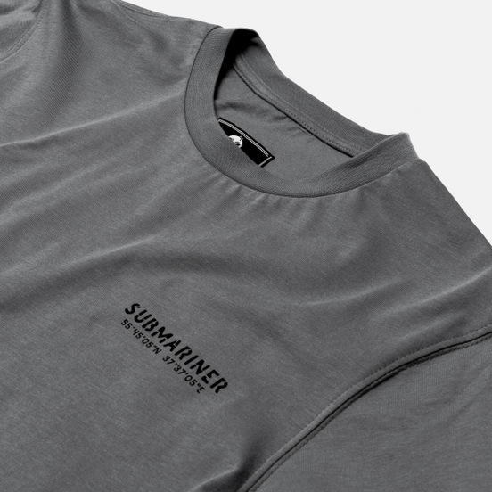 Мужской лонгслив Submariner Main Logo Print Grey
