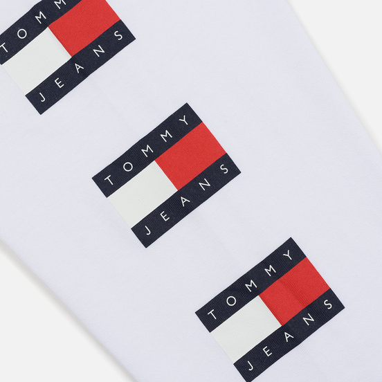 Мужской лонгслив Tommy Jeans Flag Repeat Classic White