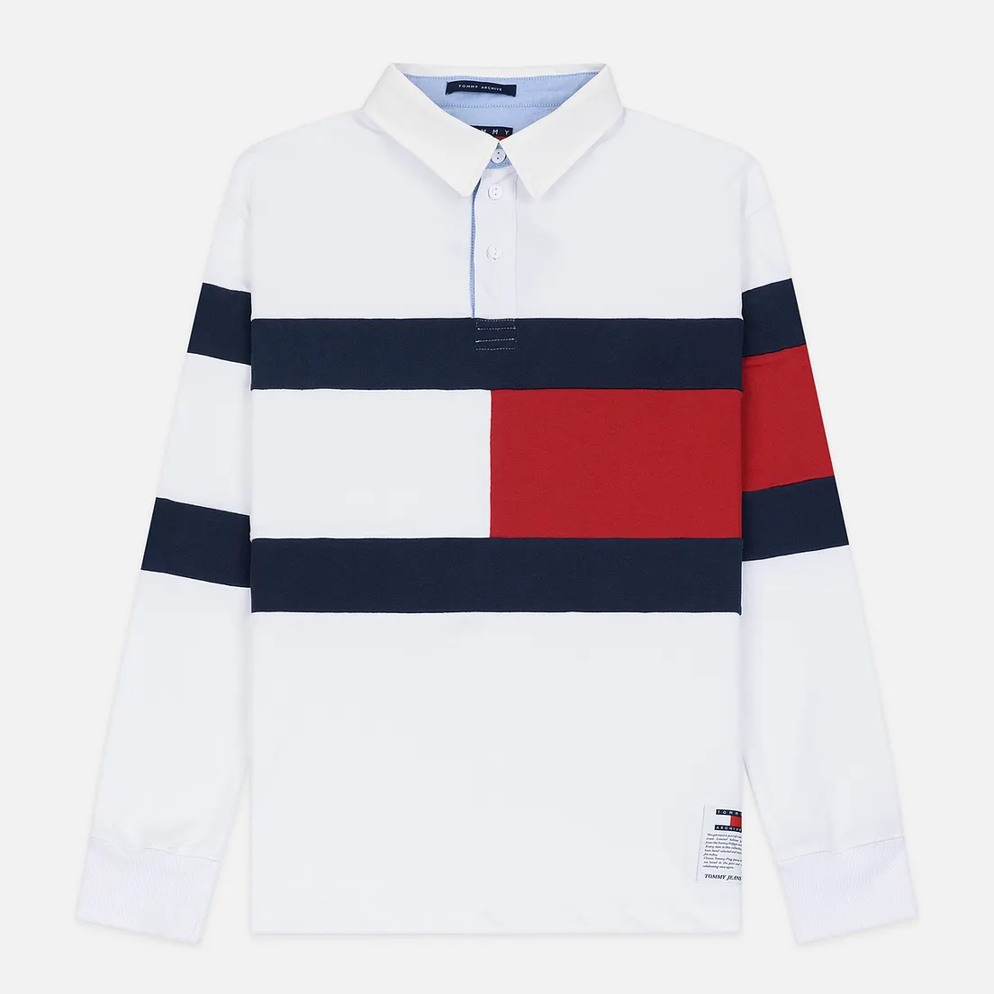 Tommy Jeans Мужской лонгслив Flag Rugby Polo