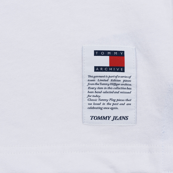 Мужской лонгслив Tommy Jeans Flag Rugby Polo Classic White/Multi