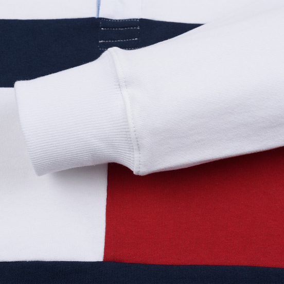 Мужской лонгслив Tommy Jeans Flag Rugby Polo Classic White/Multi