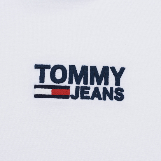 Мужской лонгслив Tommy Jeans Logo Corp Regular Fit Classic White