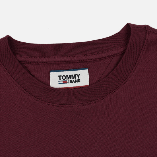 Мужской лонгслив Tommy Jeans Small Logo Burgundy