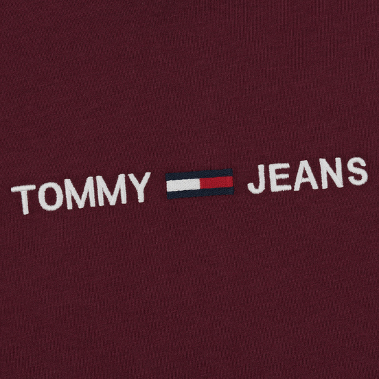 Мужской лонгслив Tommy Jeans Small Logo Burgundy