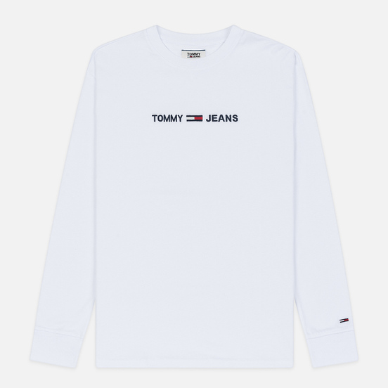 Мужской лонгслив Tommy Jeans Small Logo Classic White