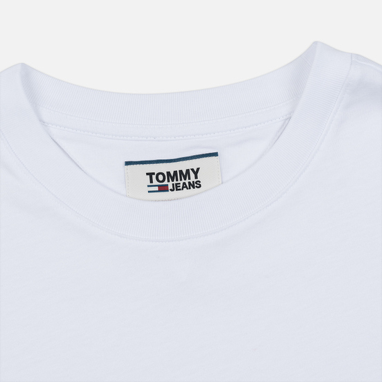 Мужской лонгслив Tommy Jeans Small Logo Classic White