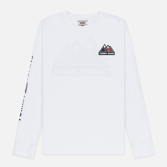 Мужской лонгслив Tommy Jeans USA Mountain Logo Relaxed Fit Classic White