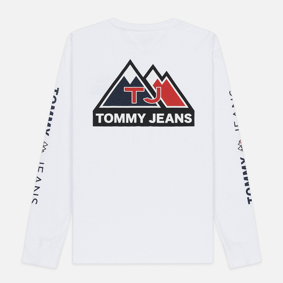 Мужской лонгслив Tommy Jeans USA Mountain Logo Relaxed Fit Classic White