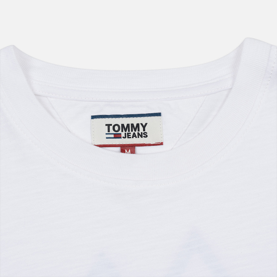 Мужской лонгслив Tommy Jeans USA Mountain Logo Relaxed Fit Classic White