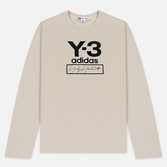 Мужской лонгслив Y-3 Stacked Logo FW19 Ecru