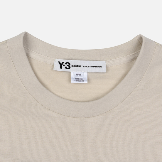 Мужской лонгслив Y-3 Stacked Logo FW19 Ecru