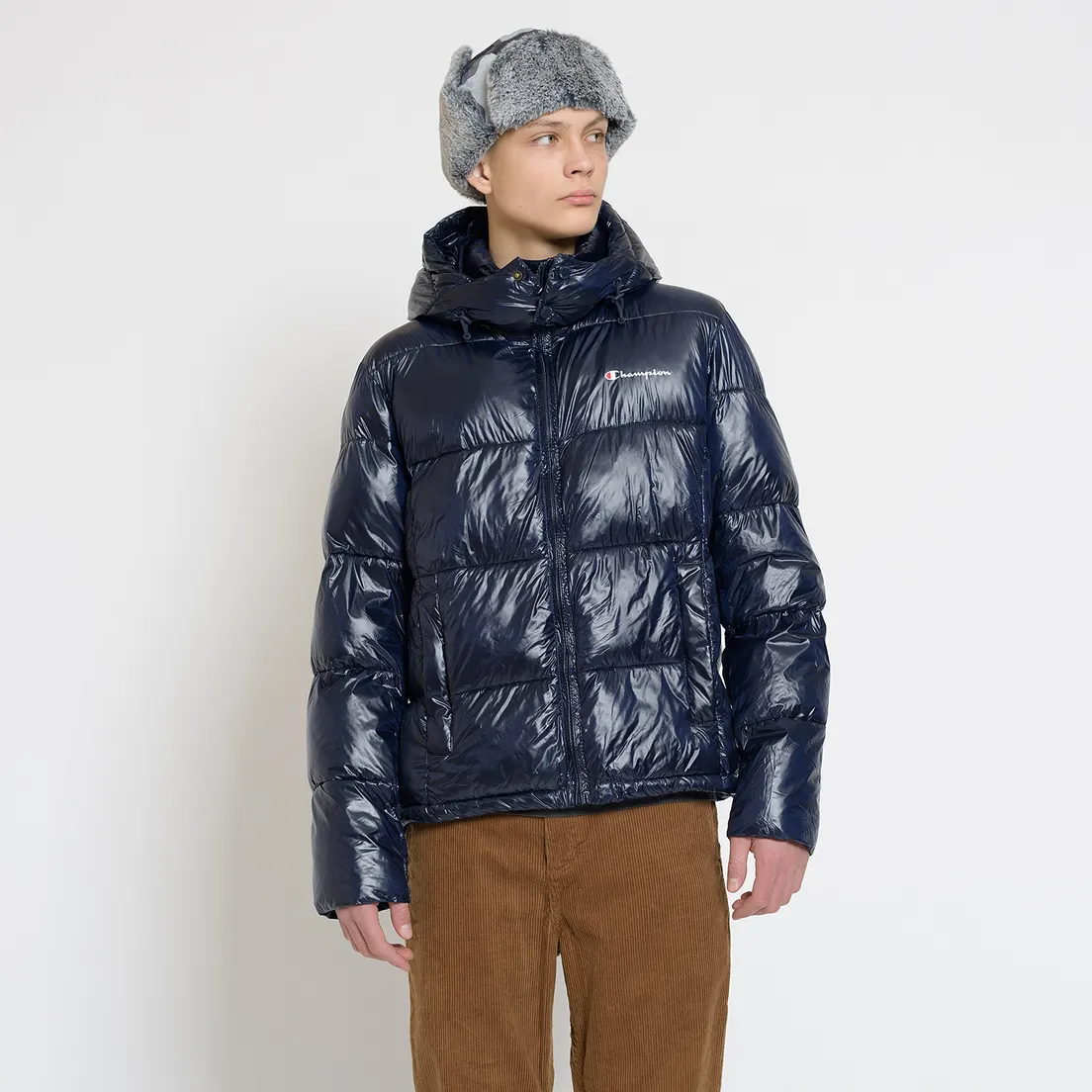 Champion Reverse Weave Мужской пуховик Padded Zip-Up Funnel Neck Hooded