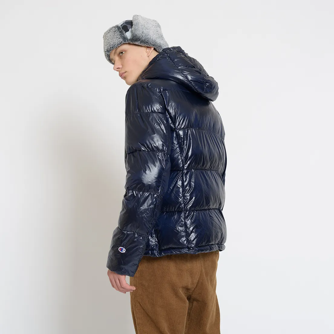Champion Reverse Weave Мужской пуховик Padded Zip-Up Funnel Neck Hooded