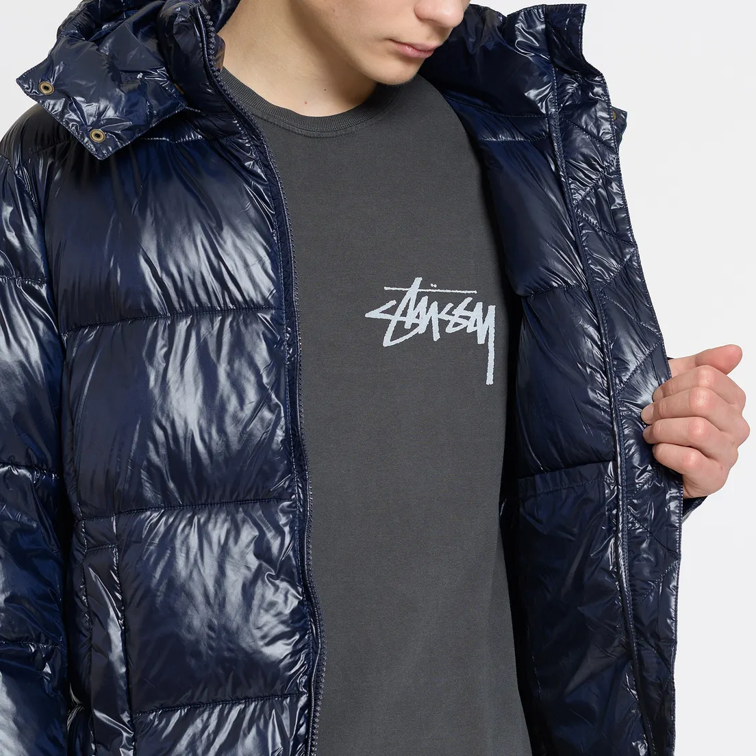 Champion Reverse Weave Мужской пуховик Padded Zip-Up Funnel Neck Hooded