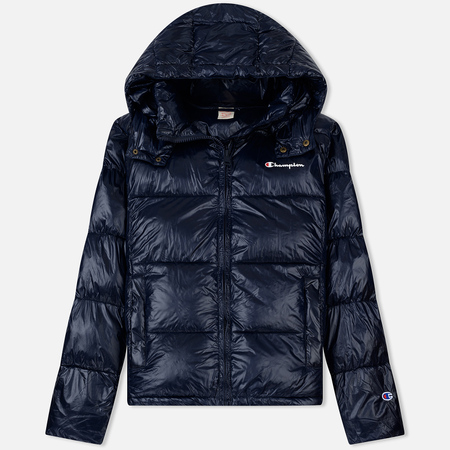 Мужской пуховик Champion Reverse Weave Padded Zip-Up Funnel Neck Hooded Navy