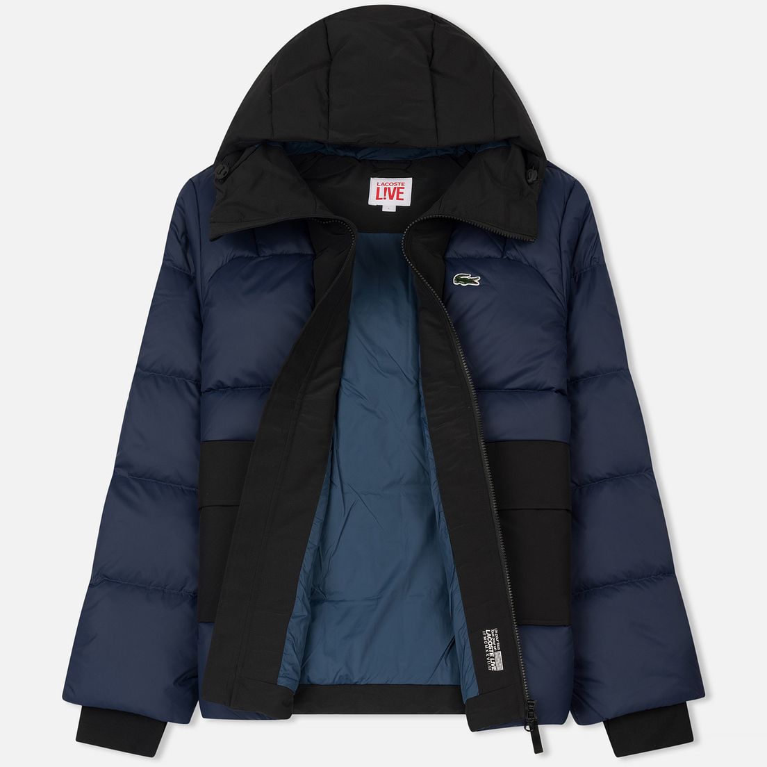 Lacoste Live Мужской пуховик Hooded Colorblock Quilted
