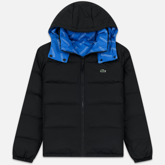 Мужской пуховик Lacoste Live Print Lining Short Reversible Black/Blue/White