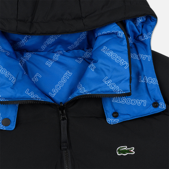 Мужской пуховик Lacoste Live Print Lining Short Reversible Black/Blue/White