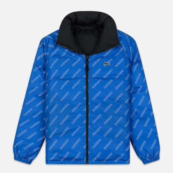 Мужской пуховик Lacoste Live Print Lining Short Reversible Black/Blue/White