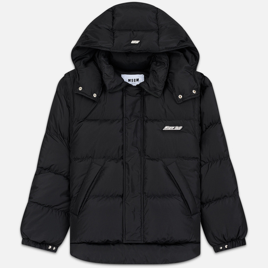 Мужской пуховик MSGM Cropped Down Hood Black