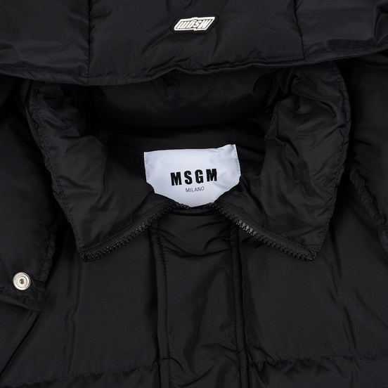 Мужской пуховик MSGM Cropped Down Hood Black