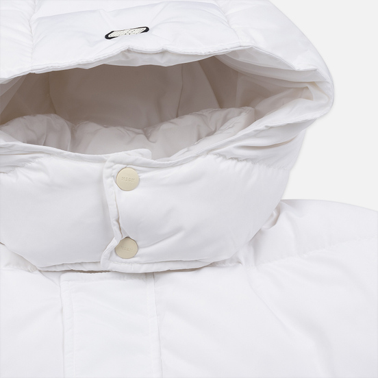 Мужской пуховик MSGM Cropped Down Hood White
