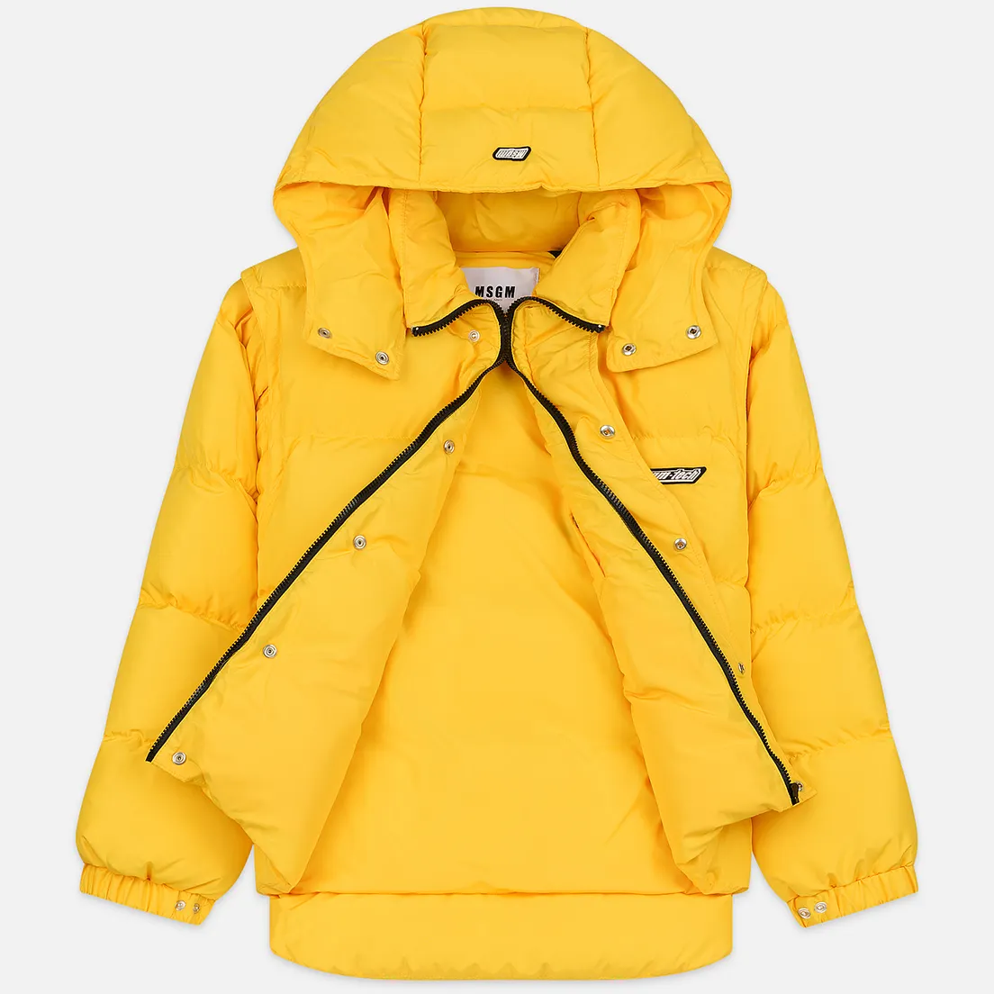 MSGM Мужской пуховик Cropped Down Hood