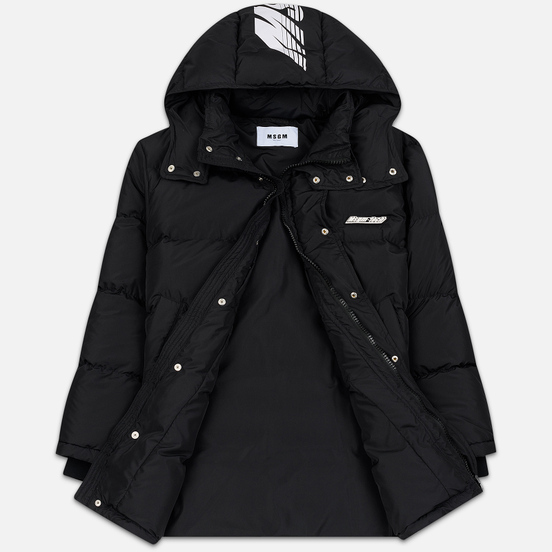 Мужской пуховик MSGM Tech Long Down Black
