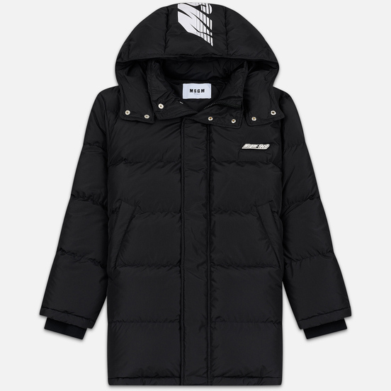 Мужской пуховик MSGM Tech Long Down Black
