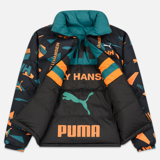 Мужской пуховик Puma x Helly Hansen Reversible Teal Green/All Over Print Front