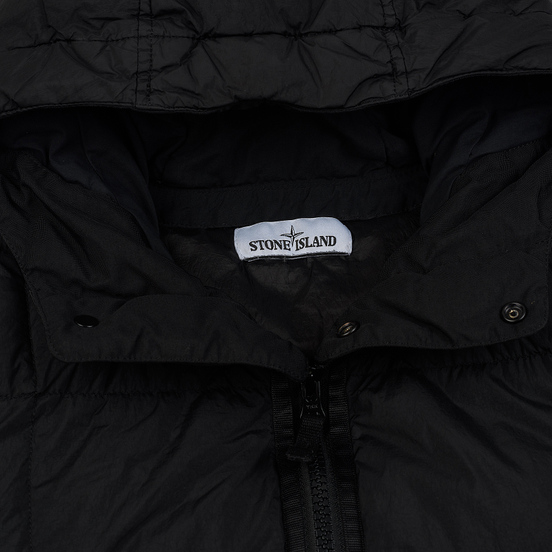 Мужской пуховик Stone Island Crinkle Reps Lightweight Nylon Down Black