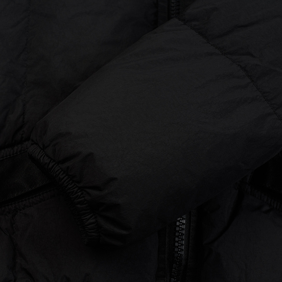 Мужской пуховик Stone Island Crinkle Reps Lightweight Nylon Down Black