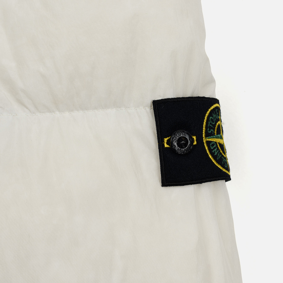 Мужской пуховик Stone Island Crinkle Reps Lightweight Nylon Down Natural White