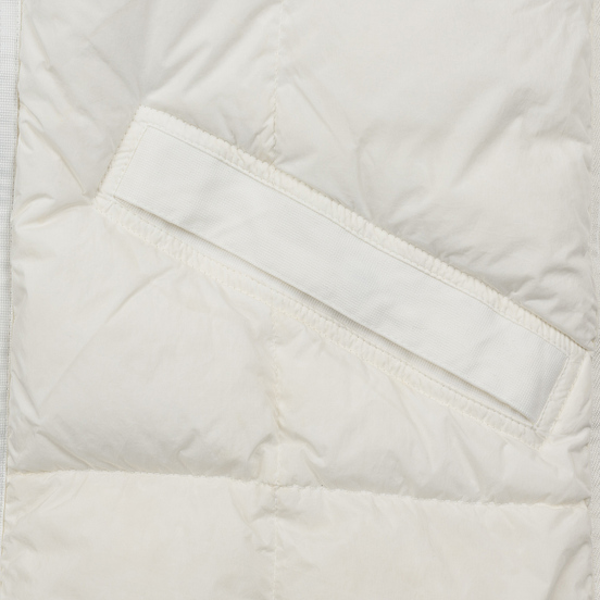 Мужской пуховик Stone Island Crinkle Reps Lightweight Nylon Down Natural White
