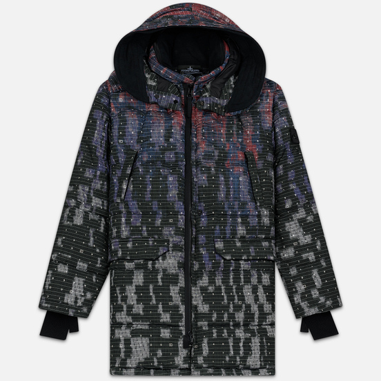 Мужской пуховик Stone Island Shadow Project DPM Chine Wool Long Black