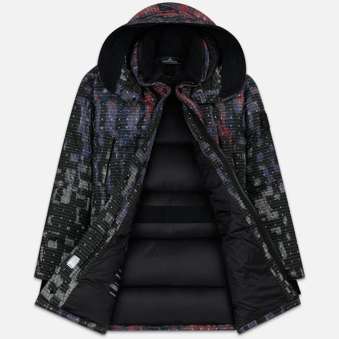 Stone Island Shadow Project Мужской пуховик DPM Chine Wool Long