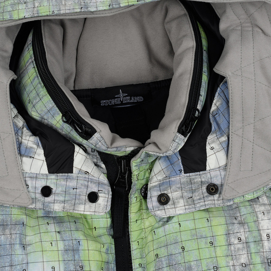 Мужской пуховик Stone Island Shadow Project DPM Chine Wool Long Pistachio