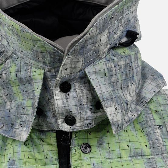 Мужской пуховик Stone Island Shadow Project DPM Chine Wool Long Pistachio