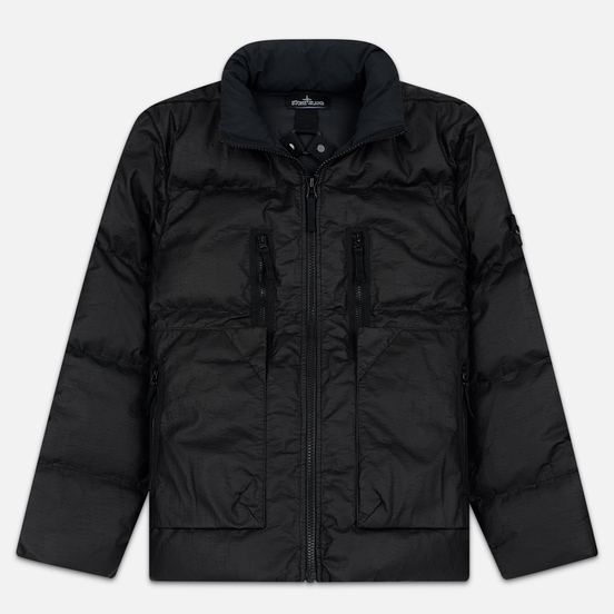 Мужской пуховик Stone Island Shadow Project Lasered Poly-Hide 2L Down Black