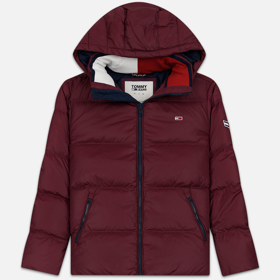 Мужской пуховик Tommy Jeans Essential Down Regular Fit Burgundy