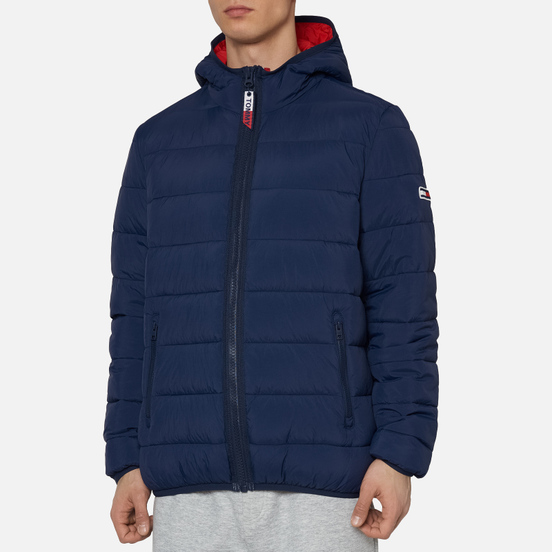 Мужской пуховик Tommy Jeans Essential Hooded Padded Black Iris