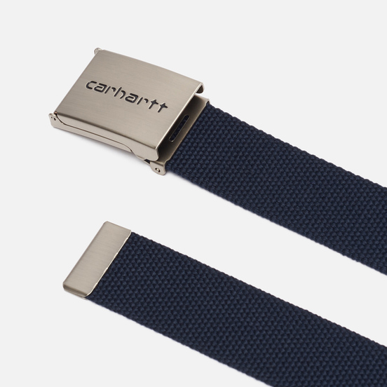 Ремень Carhartt WIP Clip Chrome Dark Navy