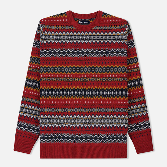 Мужской свитер Barbour Case Fairisle Crew Rich Red