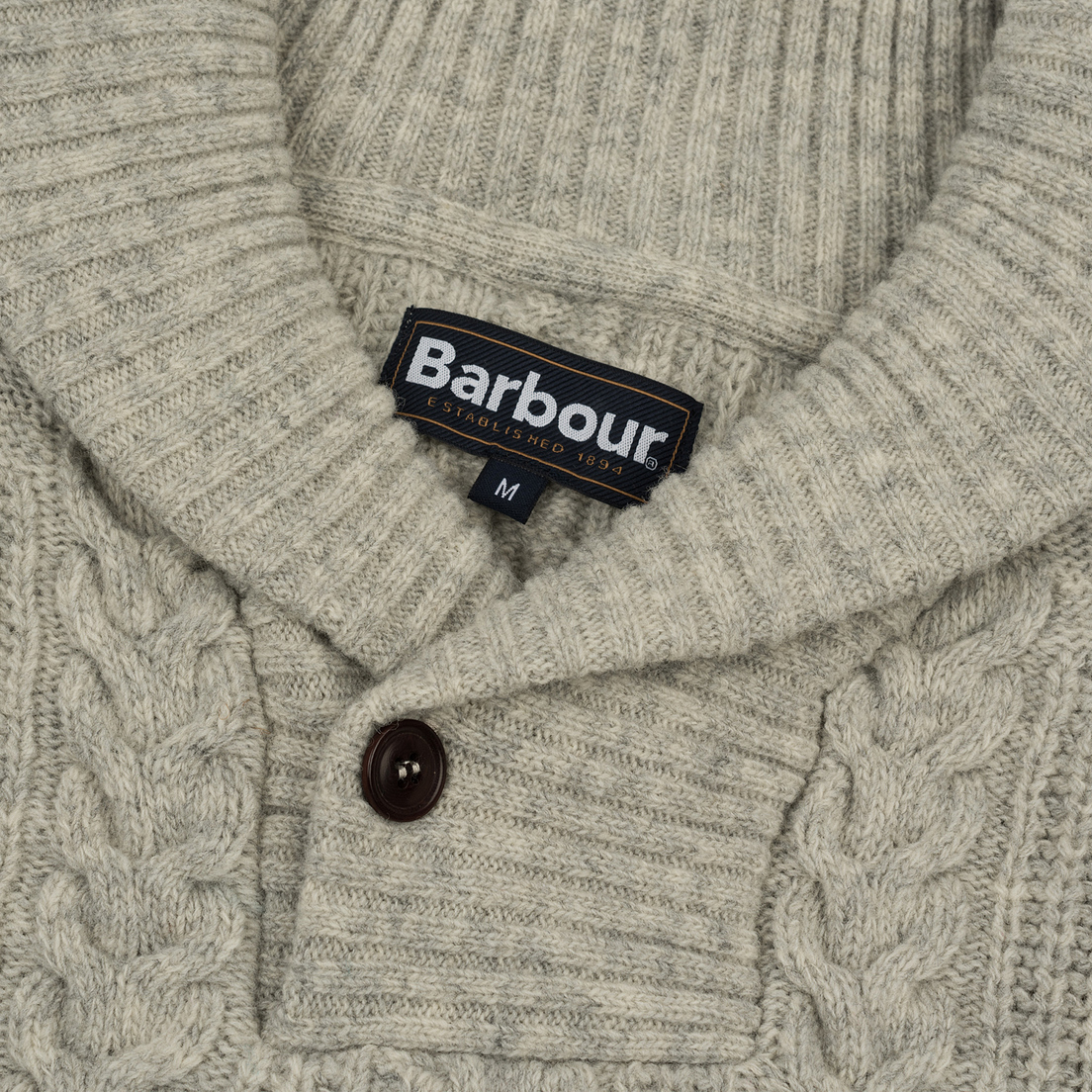 Barbour Мужской свитер Galloway Cable Shawl Neck