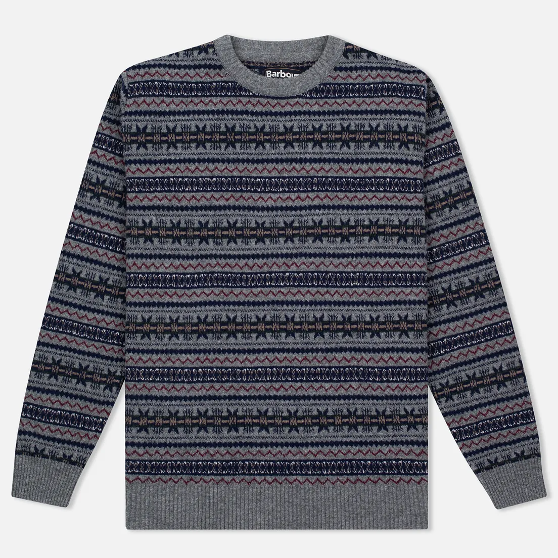 Barbour Мужской свитер Harvard Fairisle Crew Neck